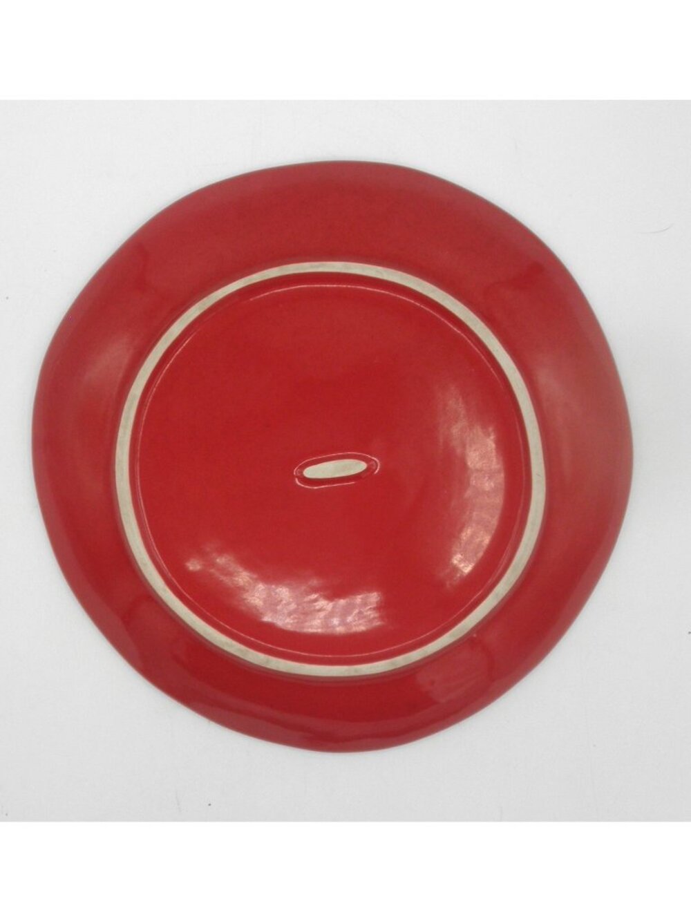Waechtersbach FreeStyle 8.5 In. Red Salad Plates Freeform Organic Edge Set of 4 - Picture 5 of 6